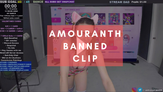 Amouranth accidental nudity clip