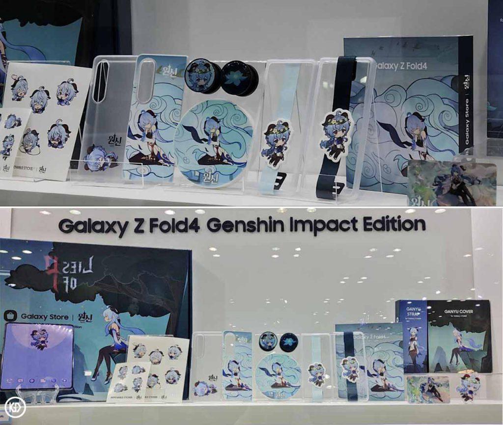 Galaxy Z Fold 4 x Genshin Impact collab promotion display gallery
