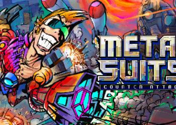 Image depicting a scene from 'Metal Suits,' showing the protagonist Kevin in various powerful suits, ready for action in a pixel art-based run 'n' gun game.